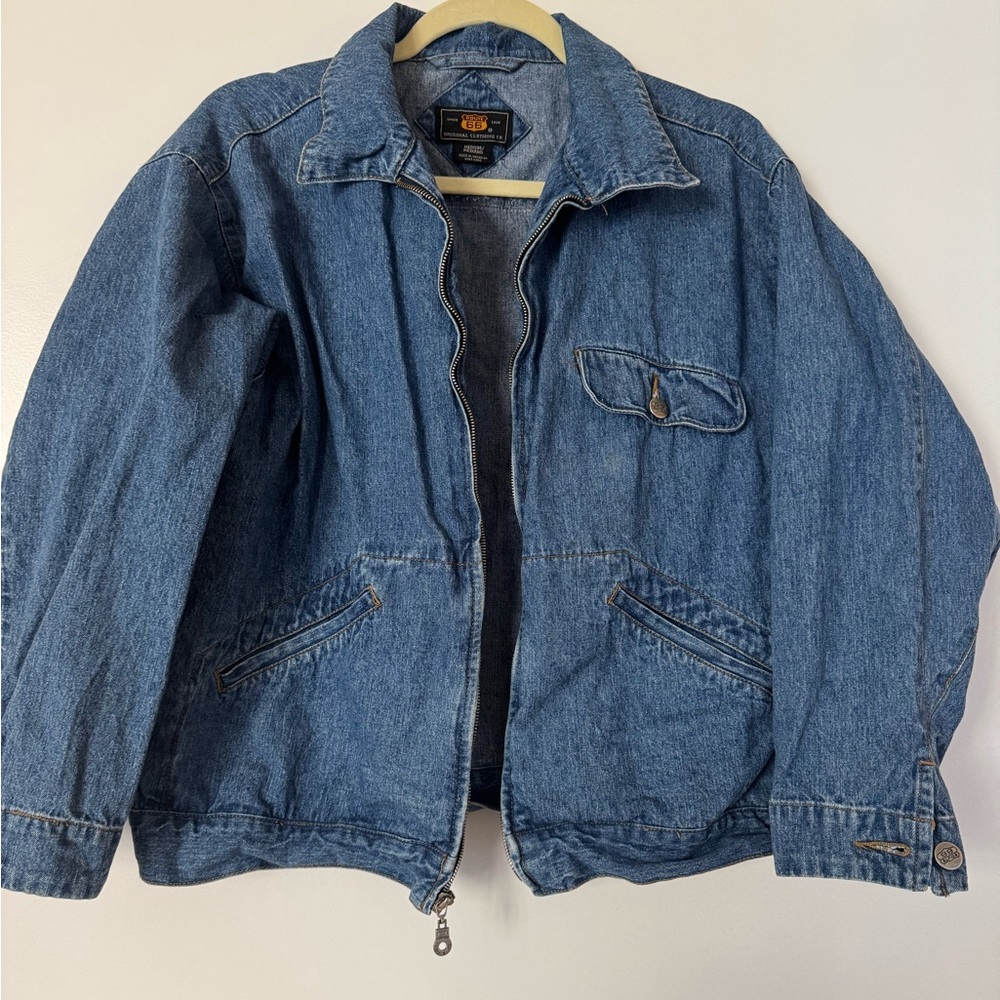 Vintage Route 66 Blue Denim Jacket
